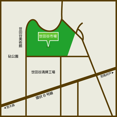 世田谷市場の地図