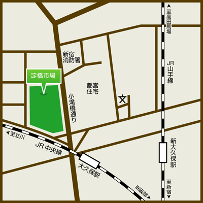 画像：淀橋市場マップ